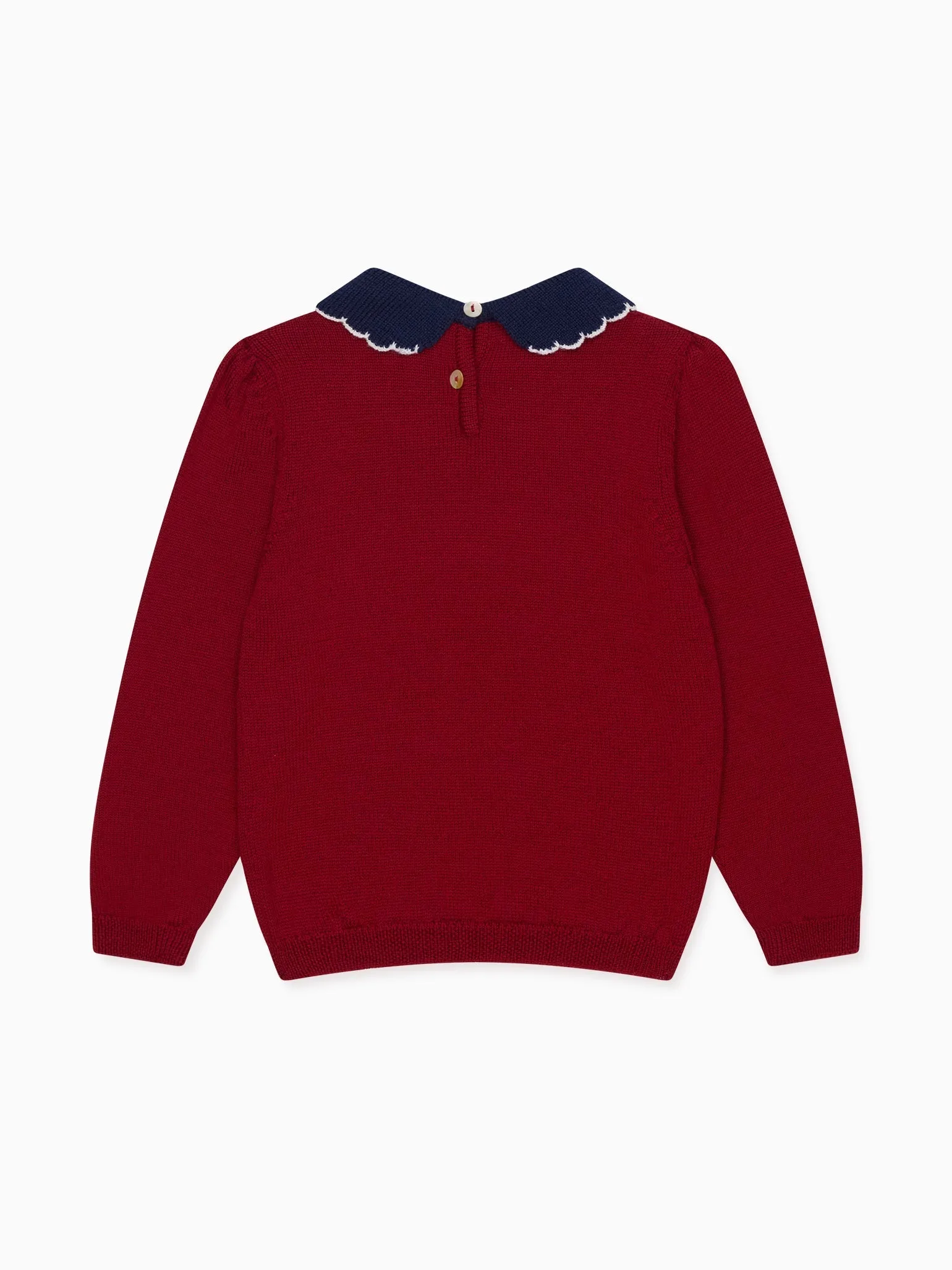 Burgundy Diana Merino Girl Jumper