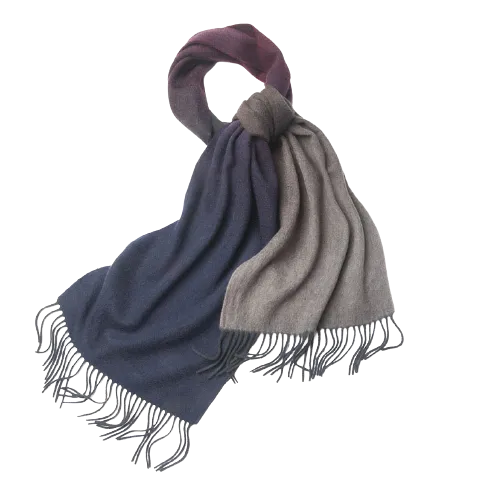 Degradé Lambswool Scarf Woven Navy Red Grey