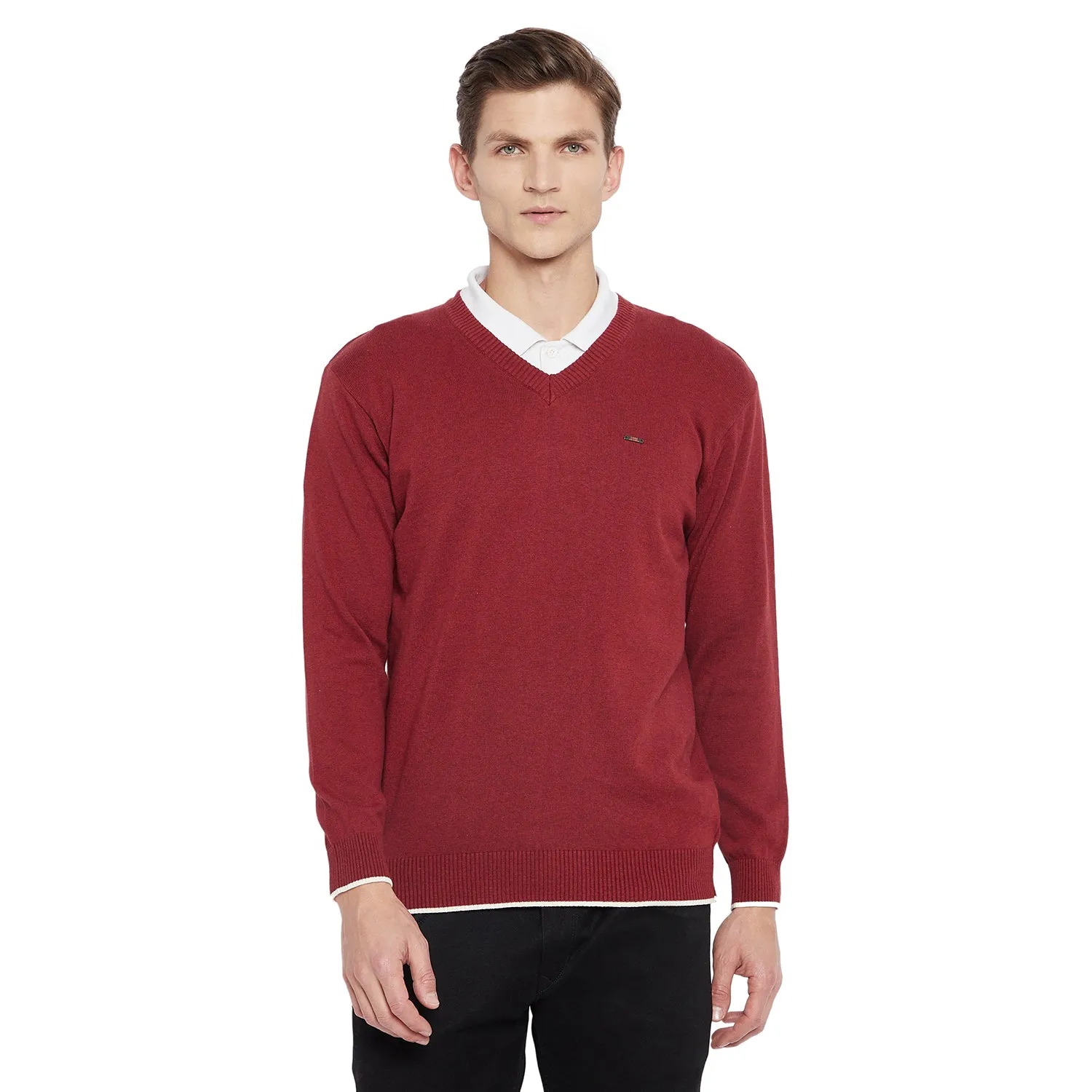 Duke Stardust Men Full Sleeve V Neck Sweater (SDS731)