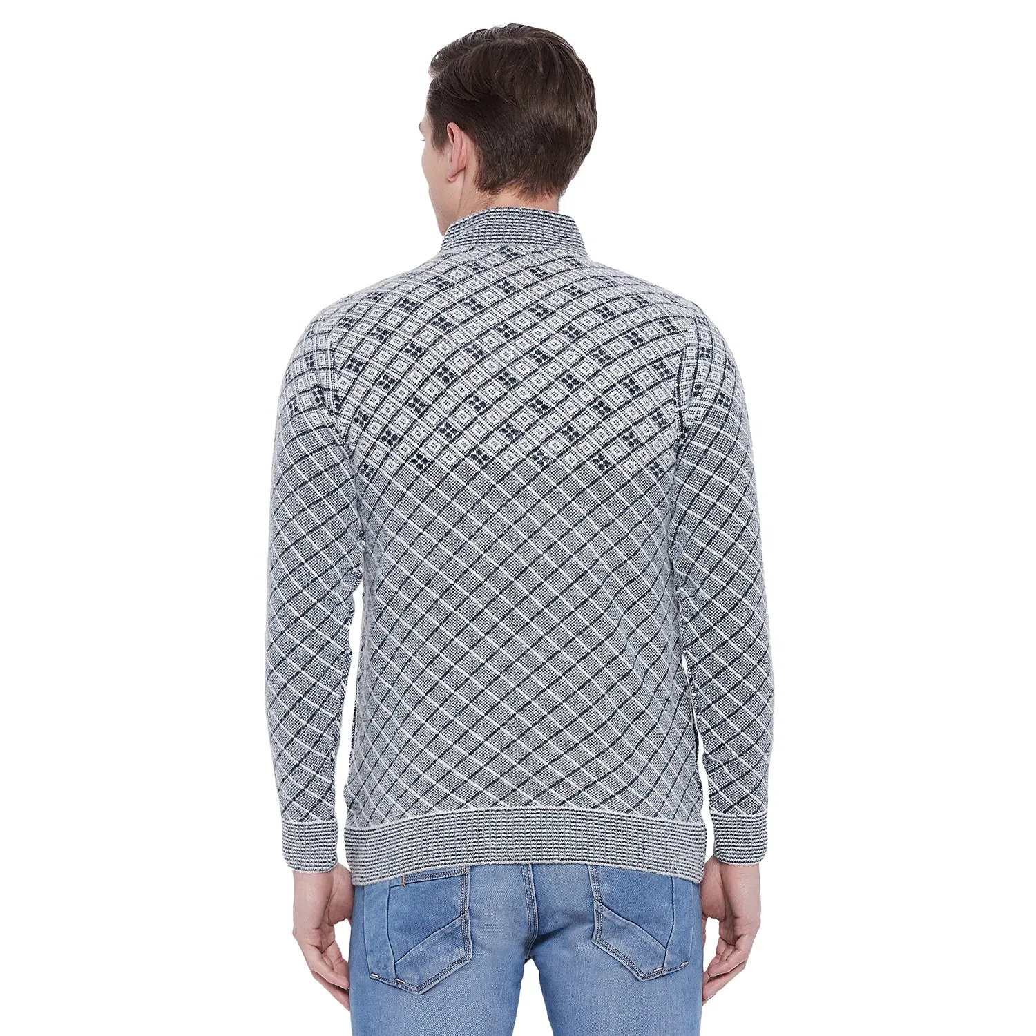 Duke Stardust Men Full Sleeve Zipper Sweater (SDS681)