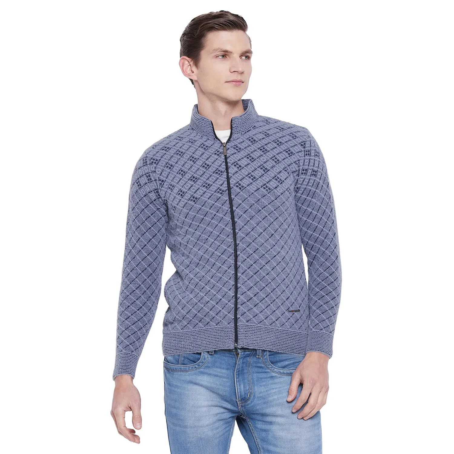 Duke Stardust Men Full Sleeve Zipper Sweater (SDS681)