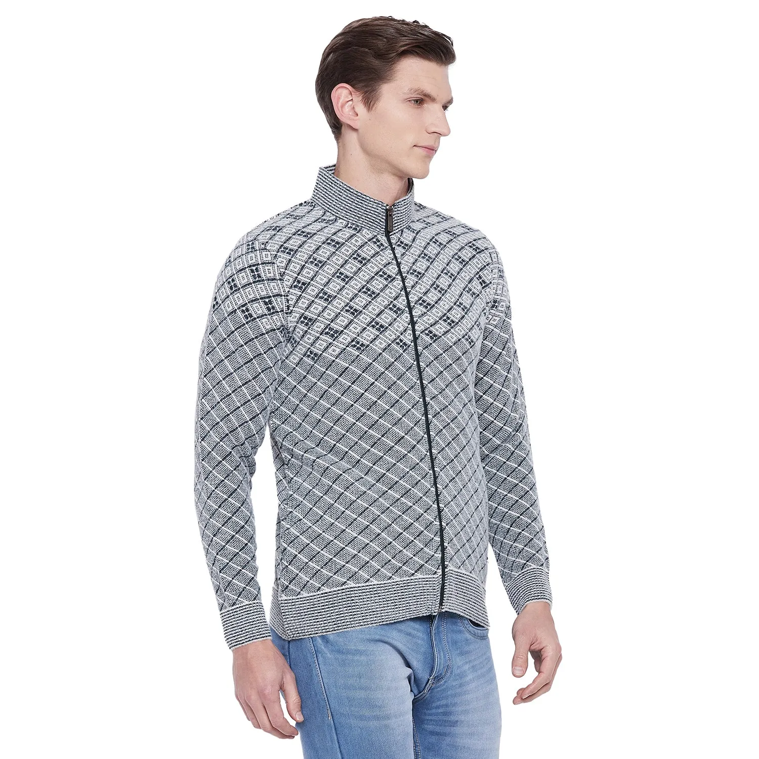 Duke Stardust Men Full Sleeve Zipper Sweater (SDS681)