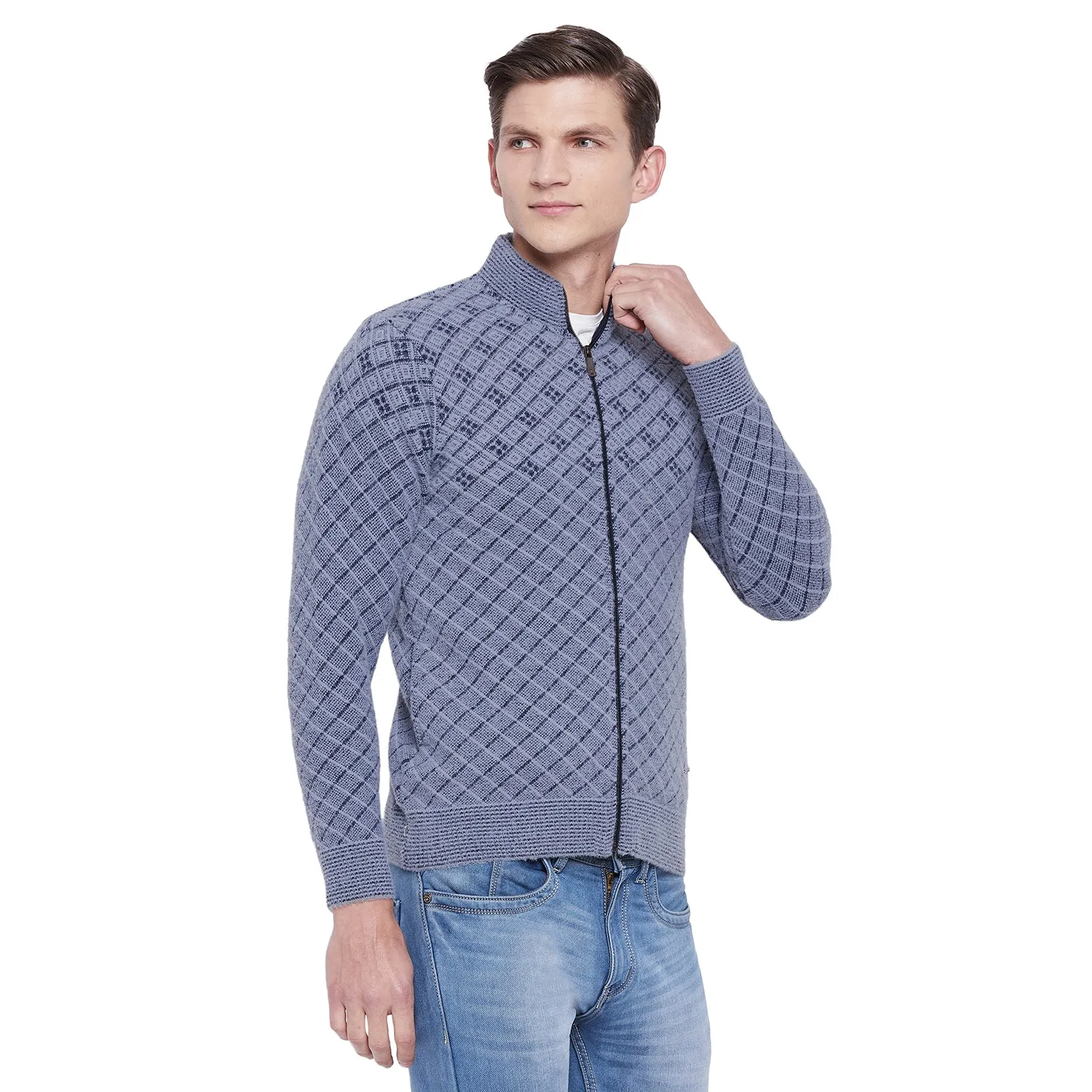 Duke Stardust Men Full Sleeve Zipper Sweater (SDS681)