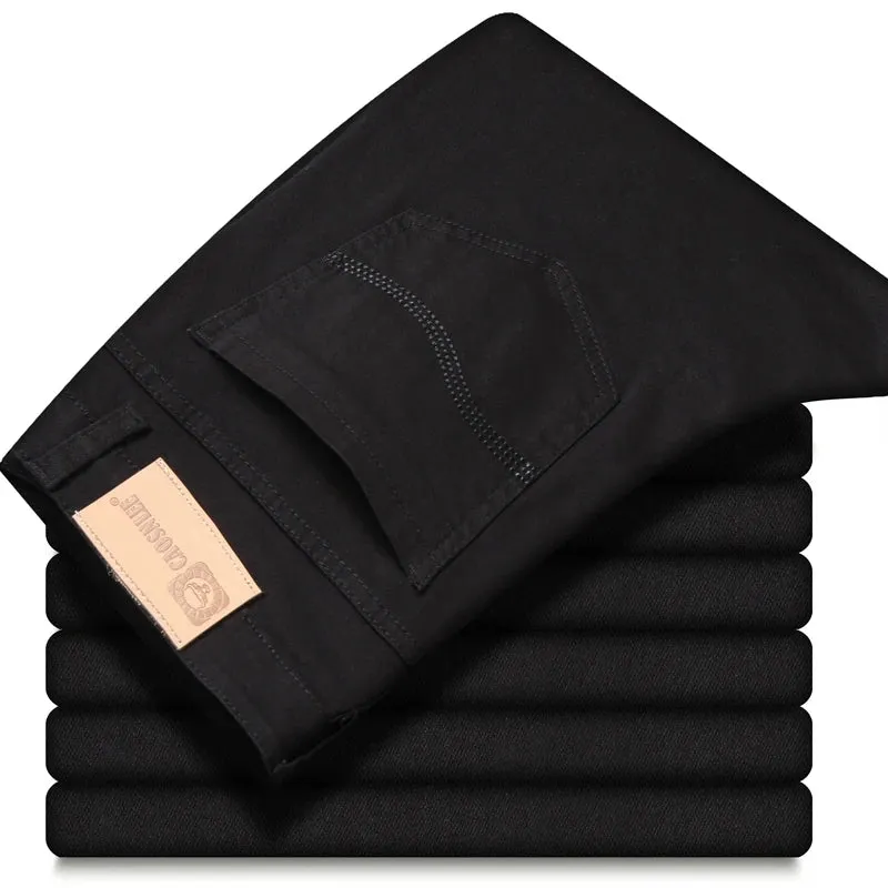 Fashion Solid Color Stretch Straight Denim Jeans