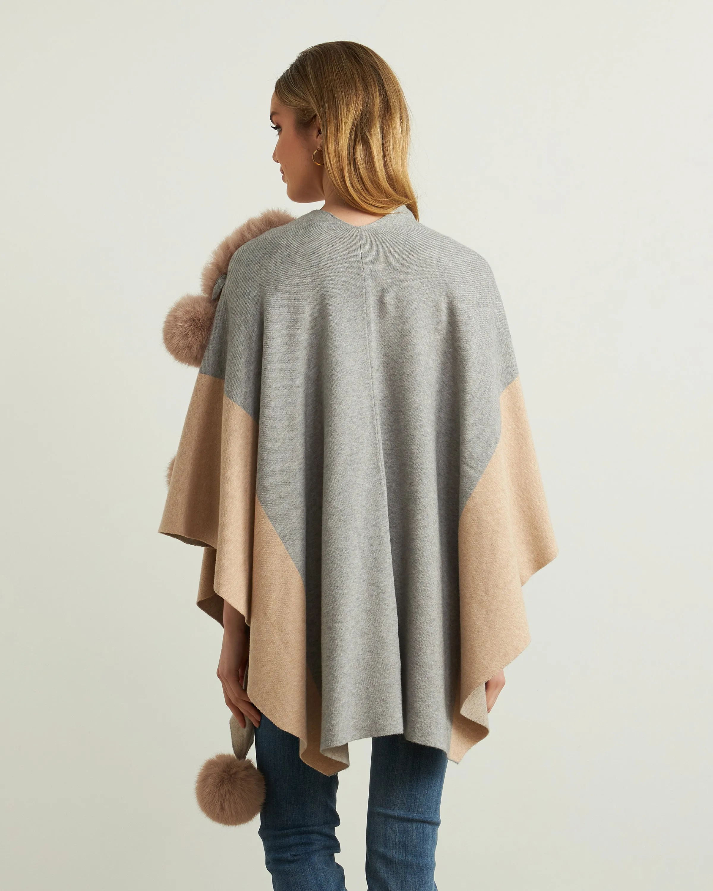 Faux Fur Cape Sweater