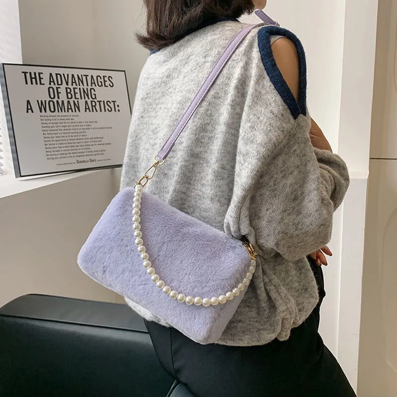 Faux Fur Pillow Purses And Handbags-Showtown