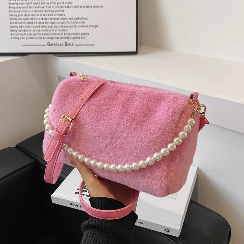 Faux Fur Pillow Purses And Handbags-Showtown