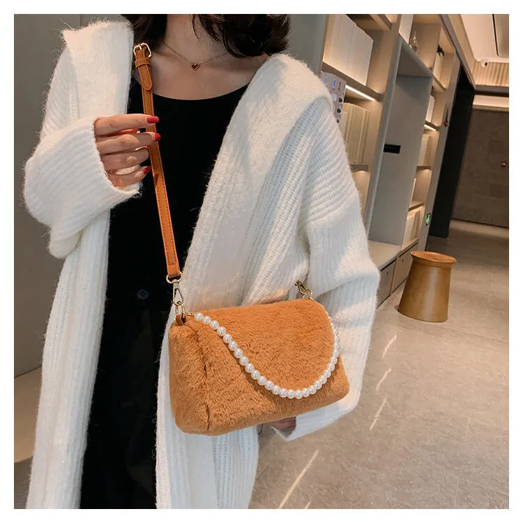 Faux Fur Pillow Purses And Handbags-Showtown