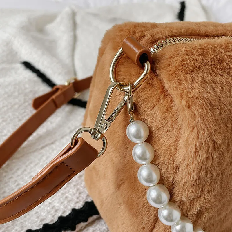 Faux Fur Pillow Purses And Handbags-Showtown