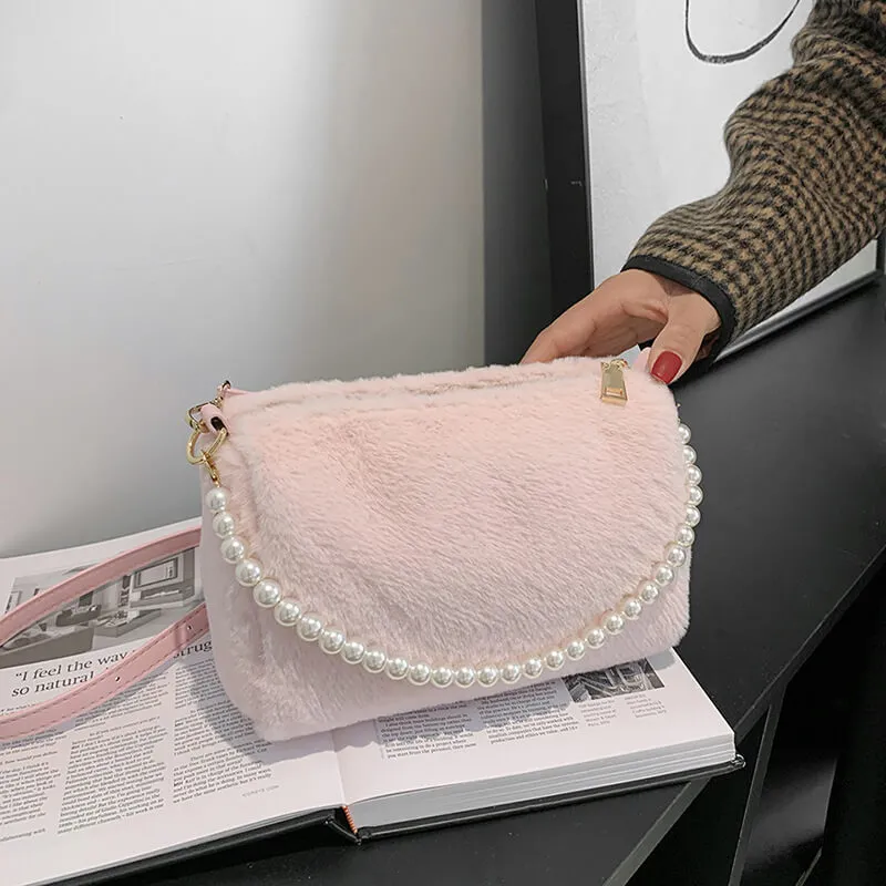 Faux Fur Pillow Purses And Handbags-Showtown