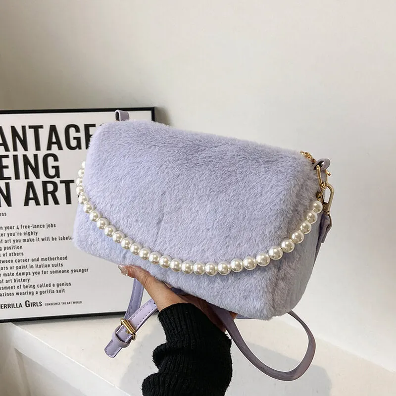 Faux Fur Pillow Purses And Handbags-Showtown