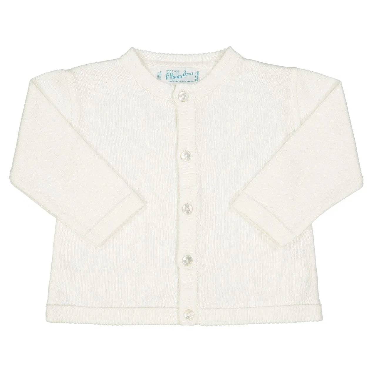 Feltman Brothers Baby / Toddler Unisex Classic Cardigan Sweater - Ivory
