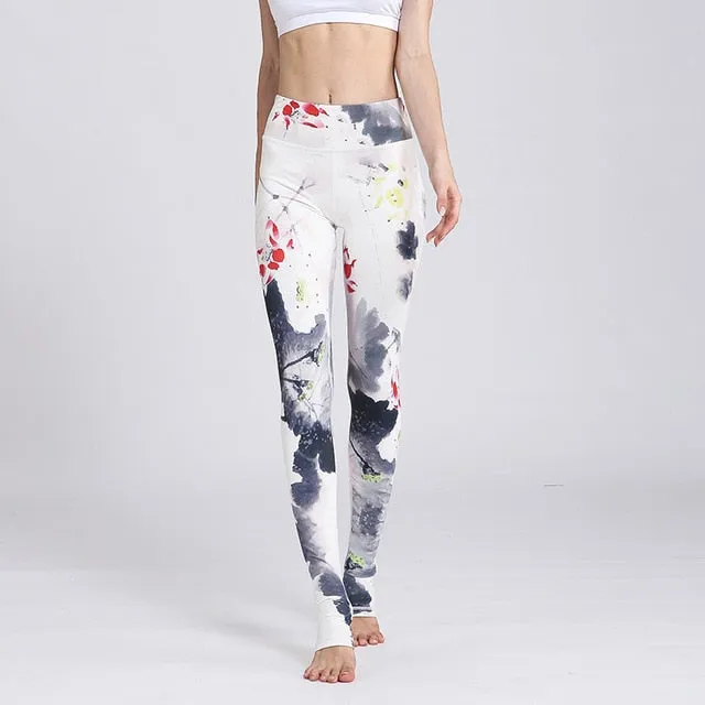 Floral Print Yoga Pants