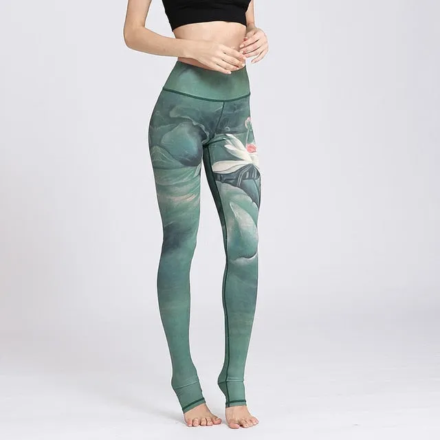 Floral Print Yoga Pants
