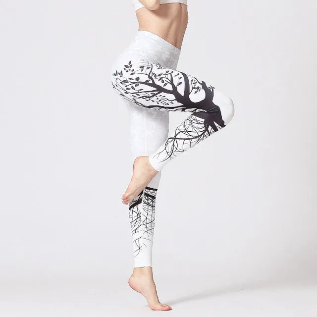 Floral Print Yoga Pants