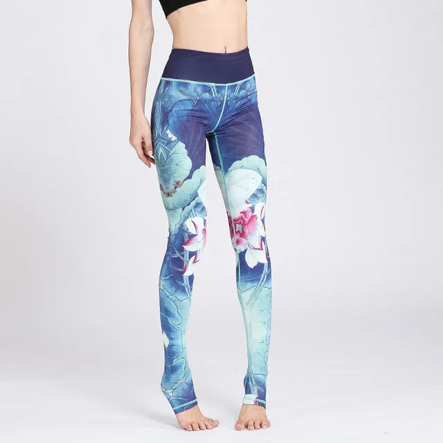 Floral Print Yoga Pants