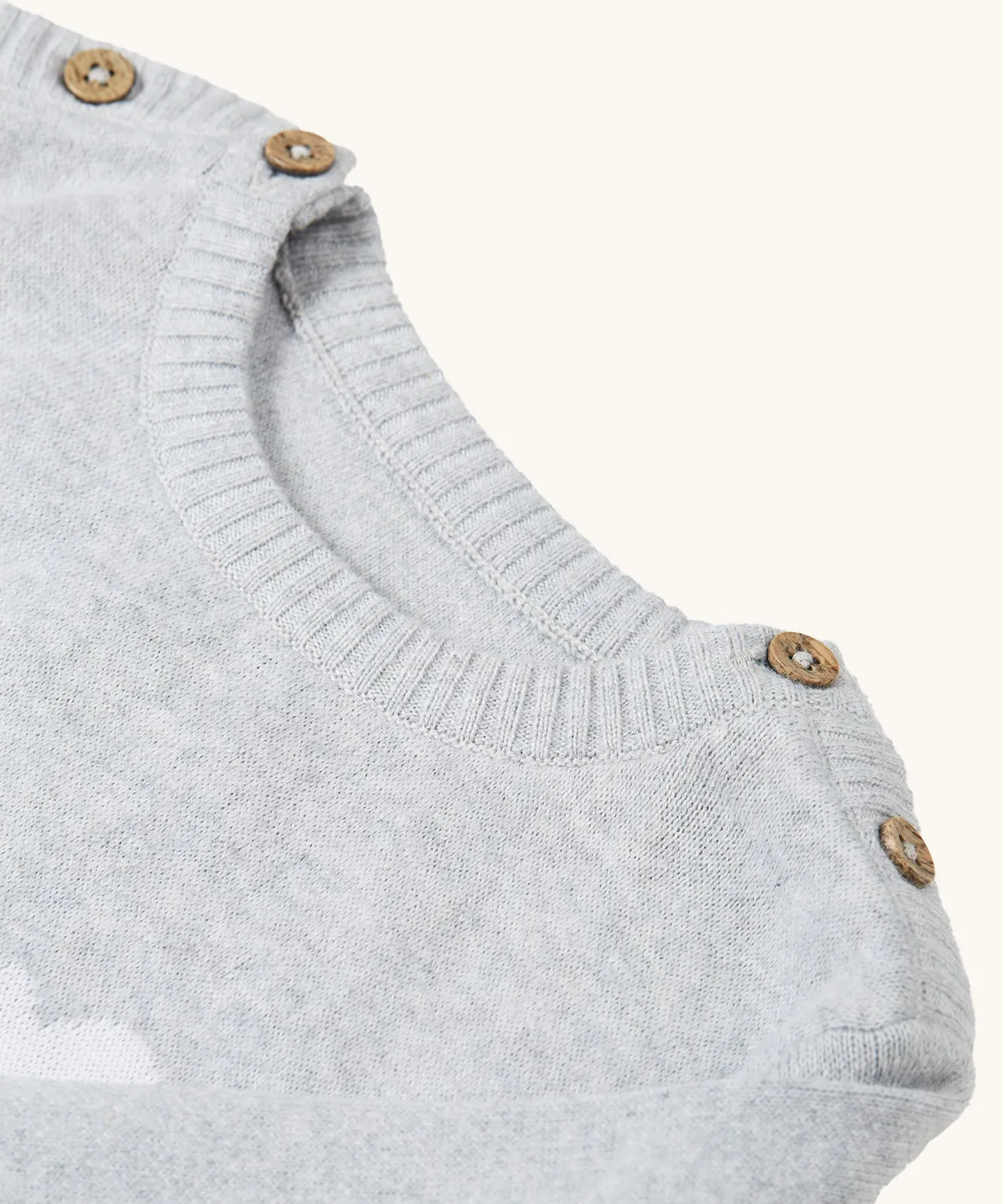 Frugi Kiera Knitted Dress - Grey Marl/Giraffe