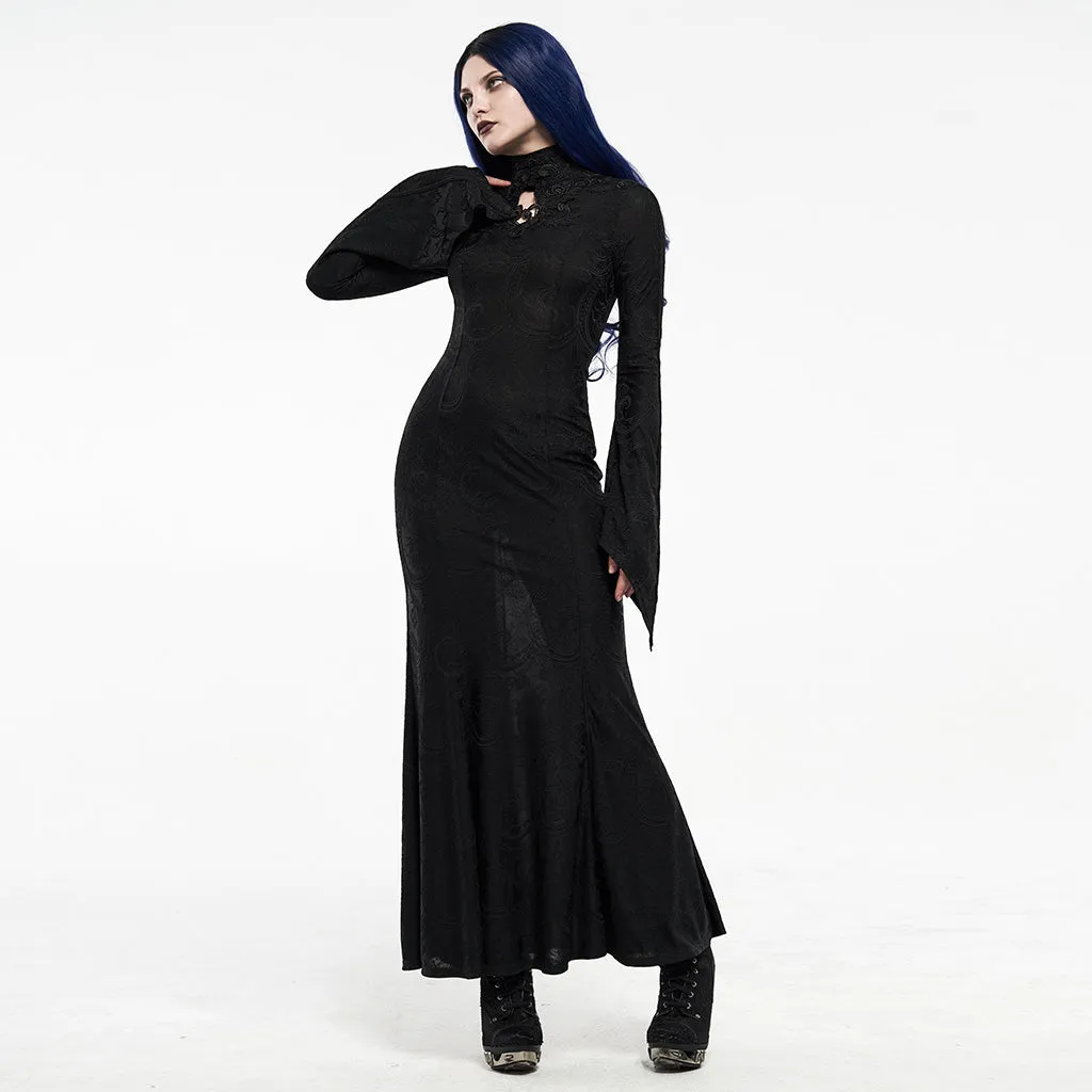 Gothic jacquard knit dress