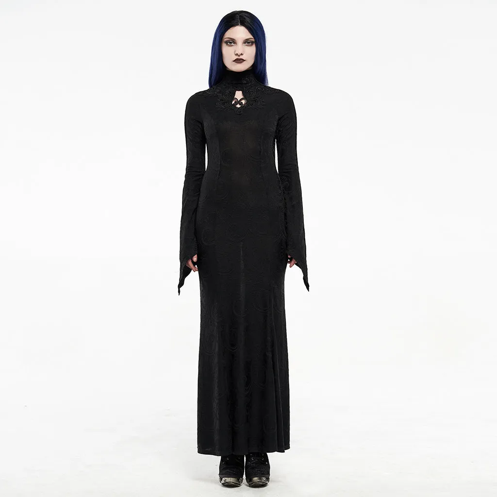 Gothic jacquard knit dress