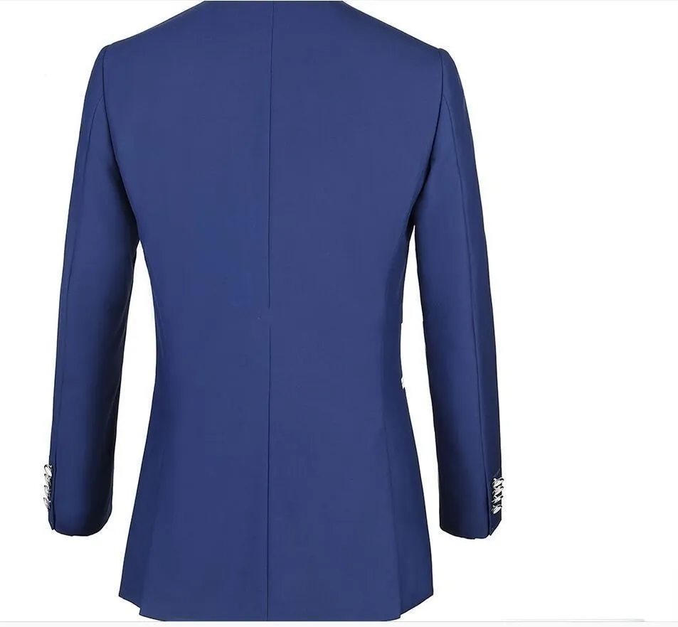 Groom Tuxedos Peak Lapel Best Man Suits Men's Wedding Suits (Jacket Pants Vest)
