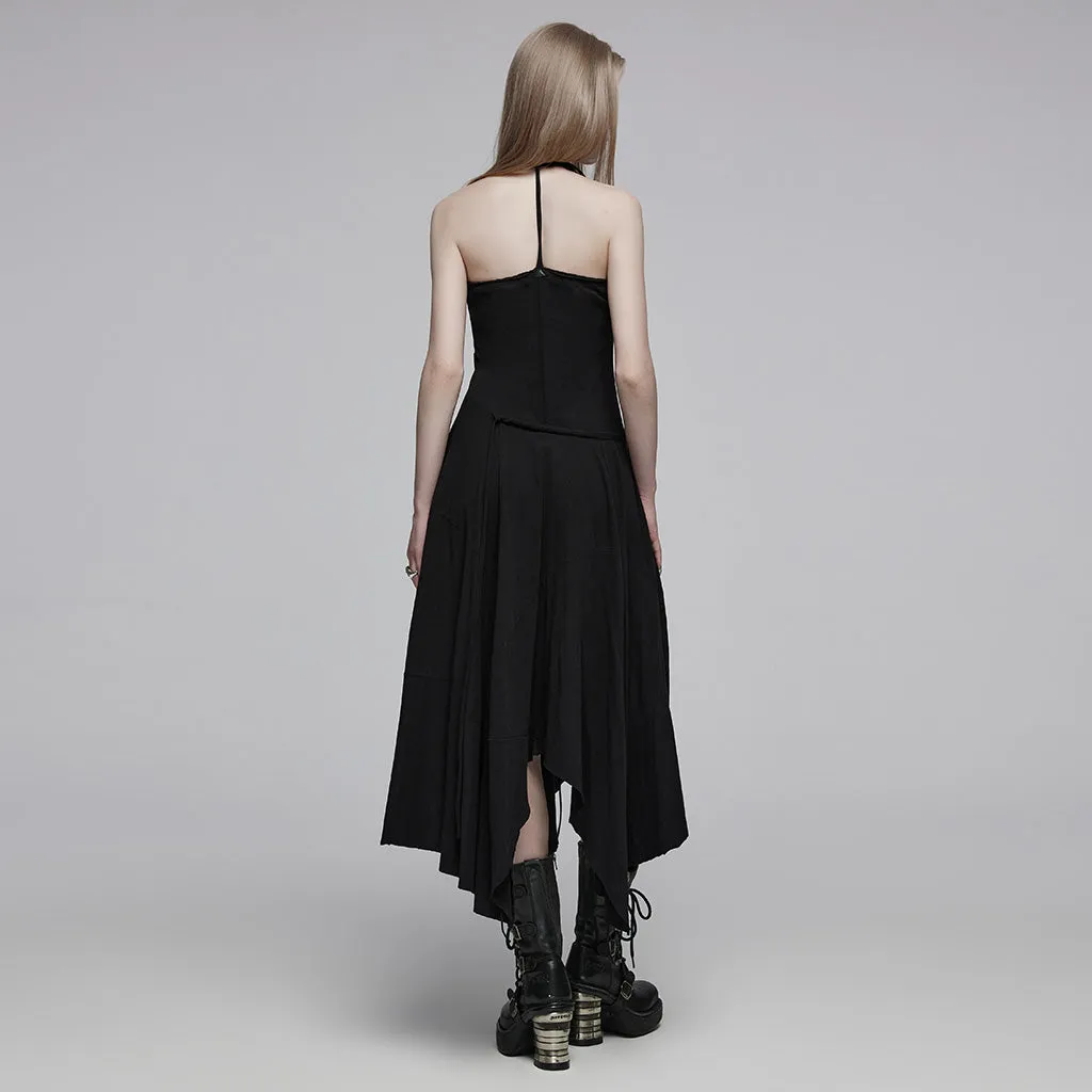 Irregular patchwork slip long dress OPQ-185LQF