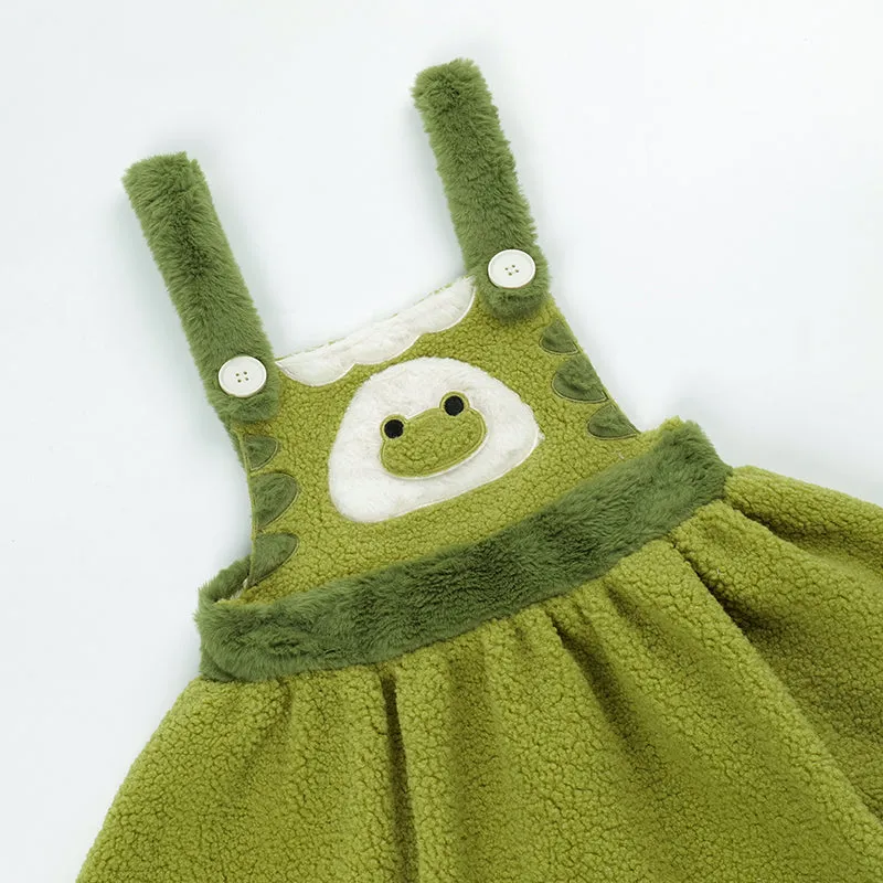 Kawaii Cute Green Frog Embroidery Lolita Skirt