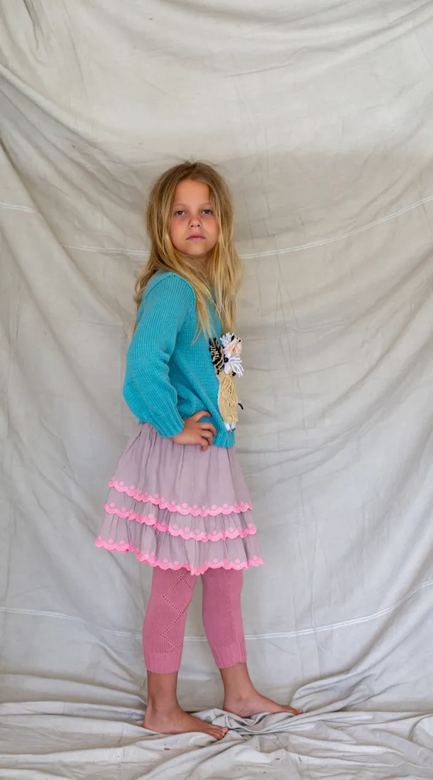 Knitted Leggings - Pink Rouge