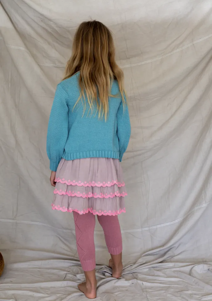 Knitted Leggings - Pink Rouge