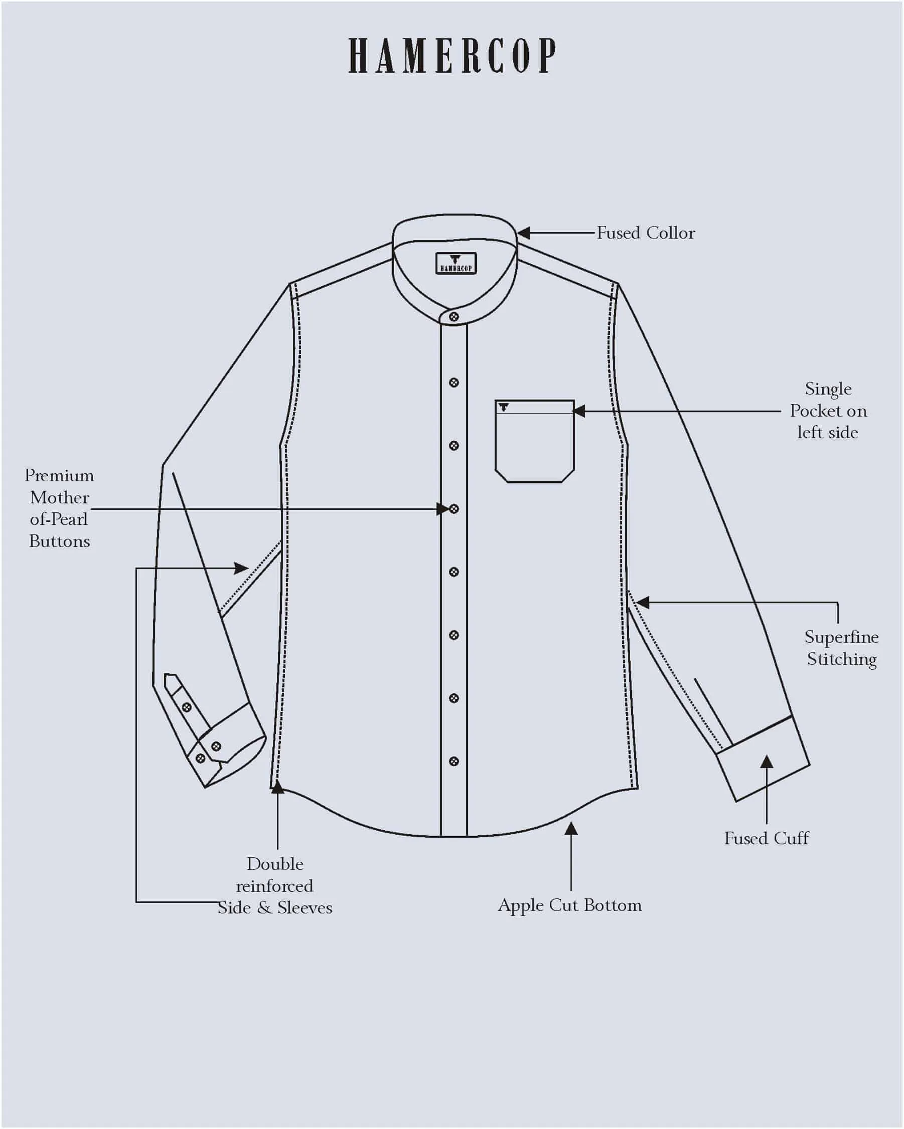 Light Cyan Blue Jacquard Paisley Premium Cotton Shirt