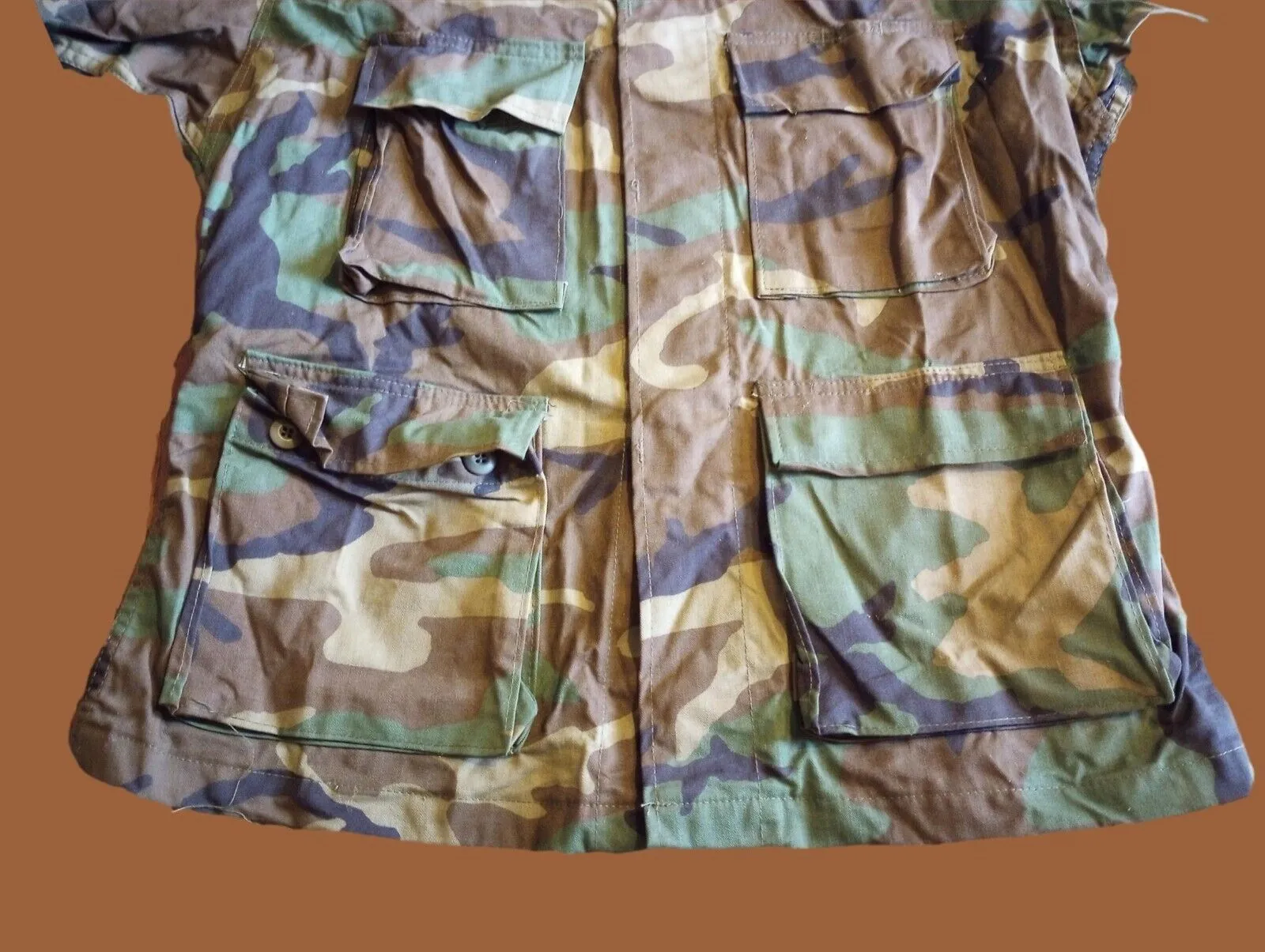 MILITARY STYLE BDU FATIGUE SHIRT /JACKET WOODLAND CAMOUFLAGE NEW USA MADE