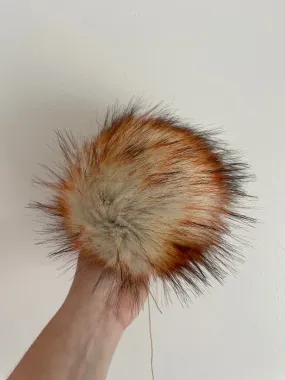 Red Panda Faux Fur Pom Pom