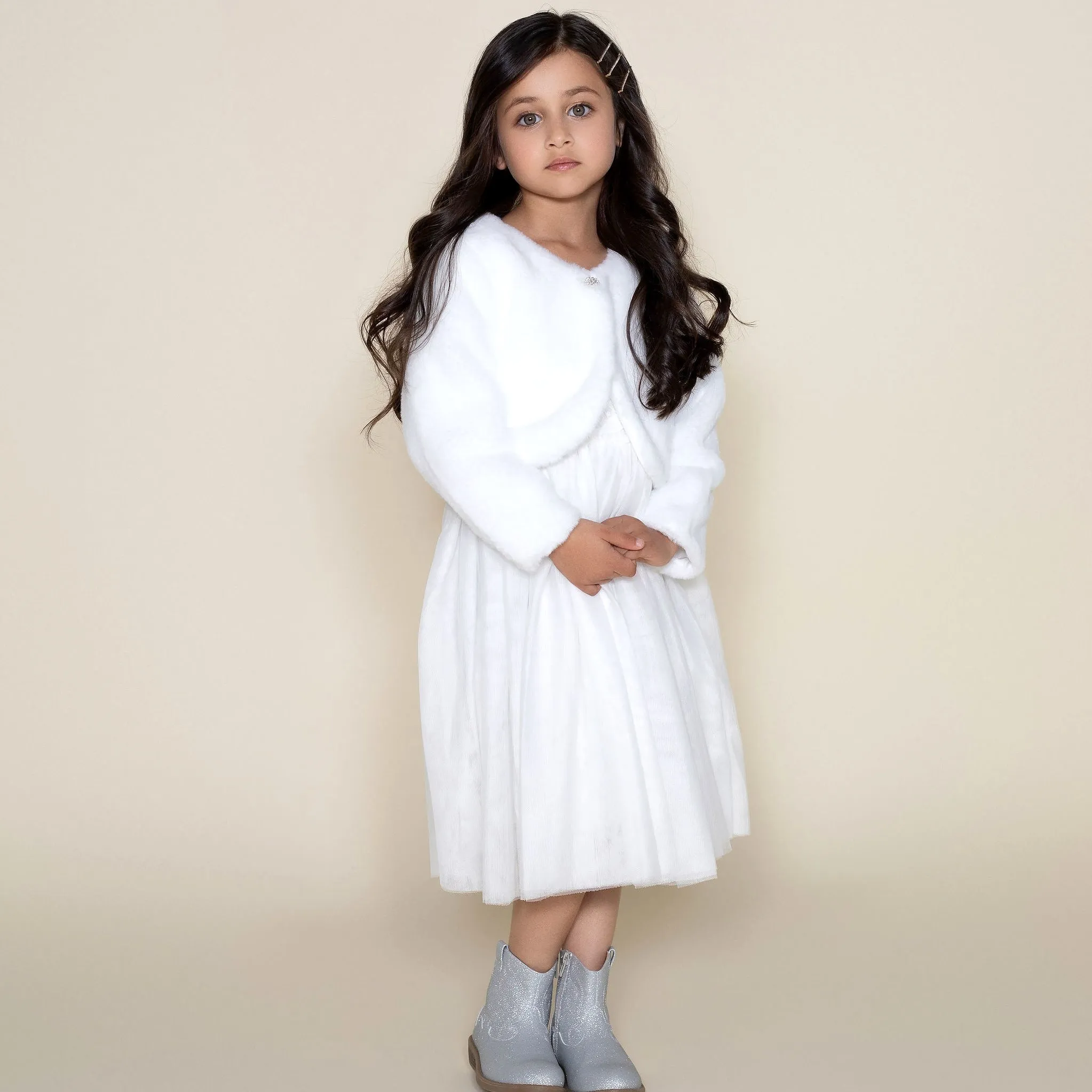 Sarah Faux Fur Jacket - Ivory
