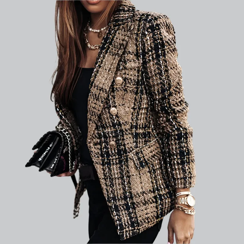 Vera | Classy Checkered Blazer for Women