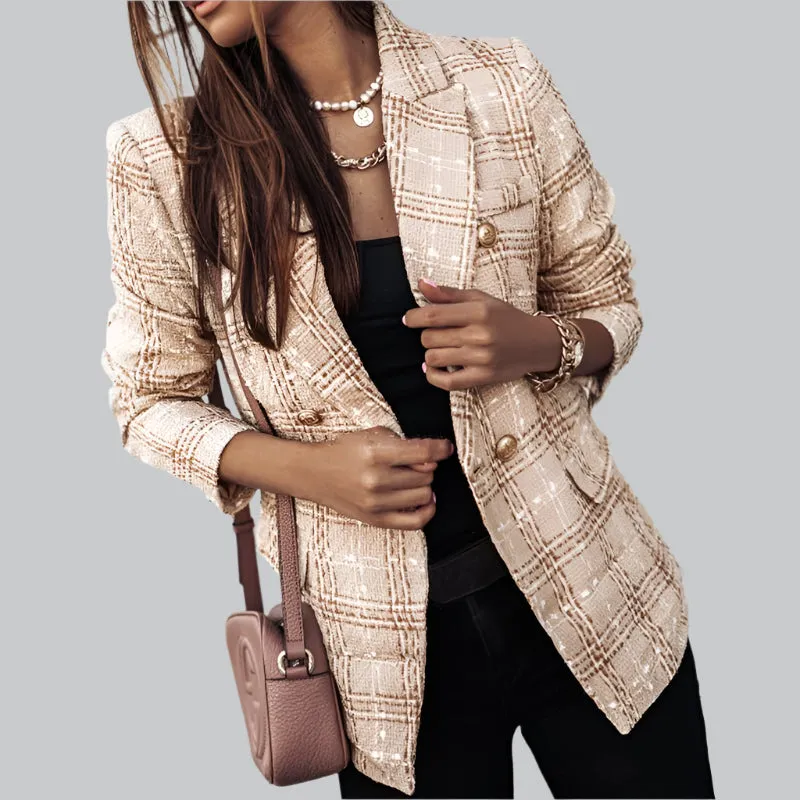 Vera | Classy Checkered Blazer for Women
