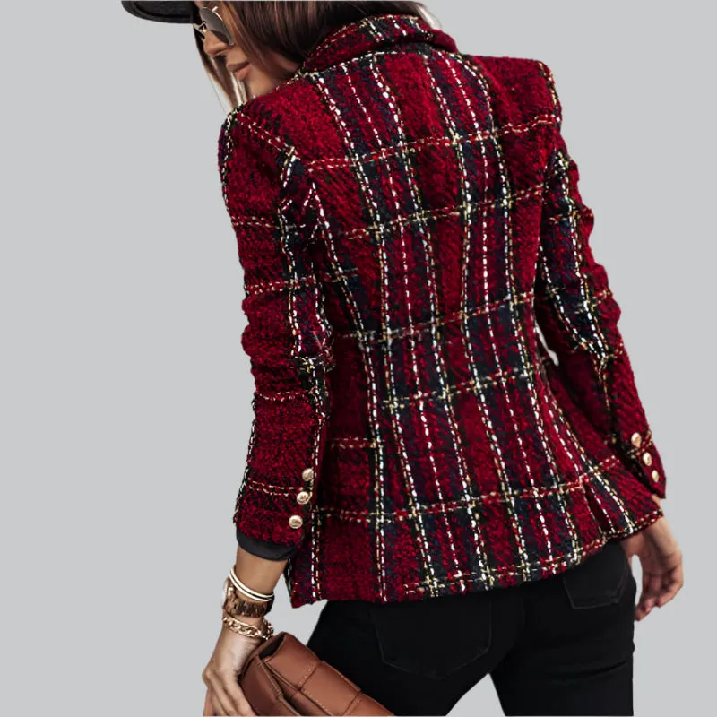 Vera | Classy Checkered Blazer for Women