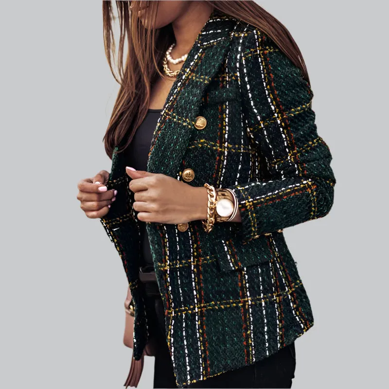Vera | Classy Checkered Blazer for Women