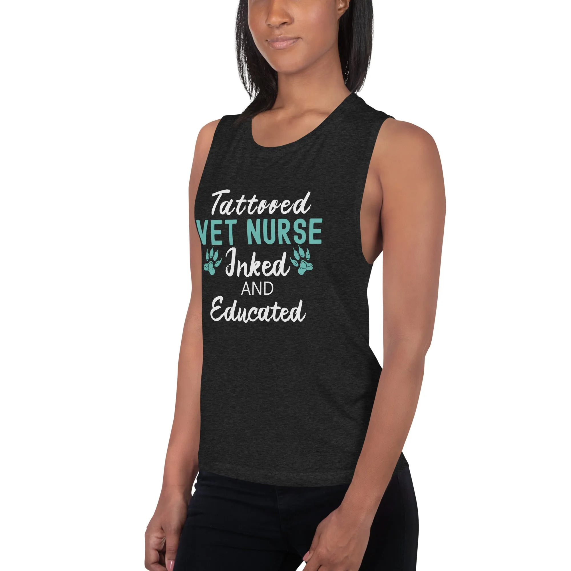 Vet Nurse- Inked and Educated Women's Tank Top