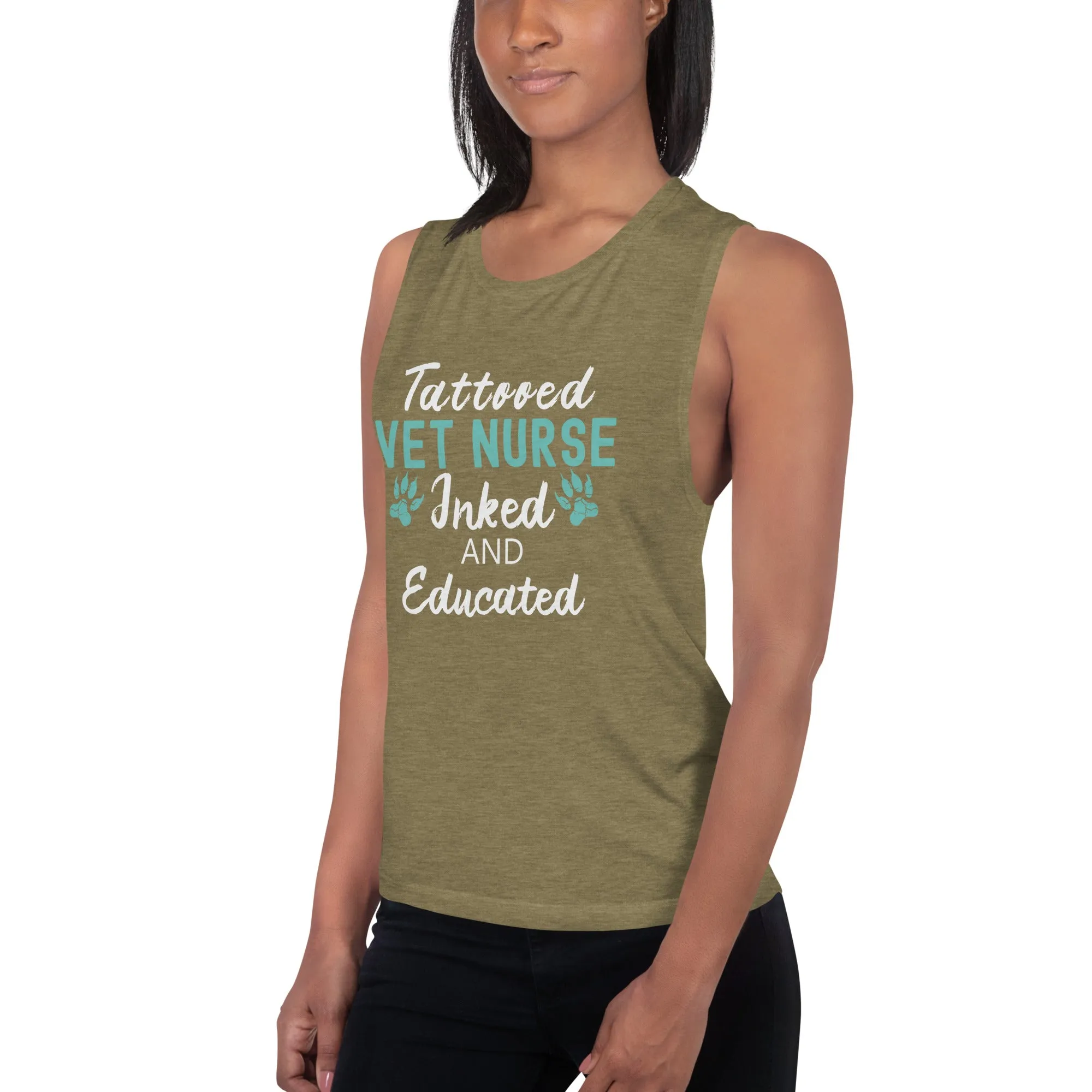 Vet Nurse- Inked and Educated Women's Tank Top