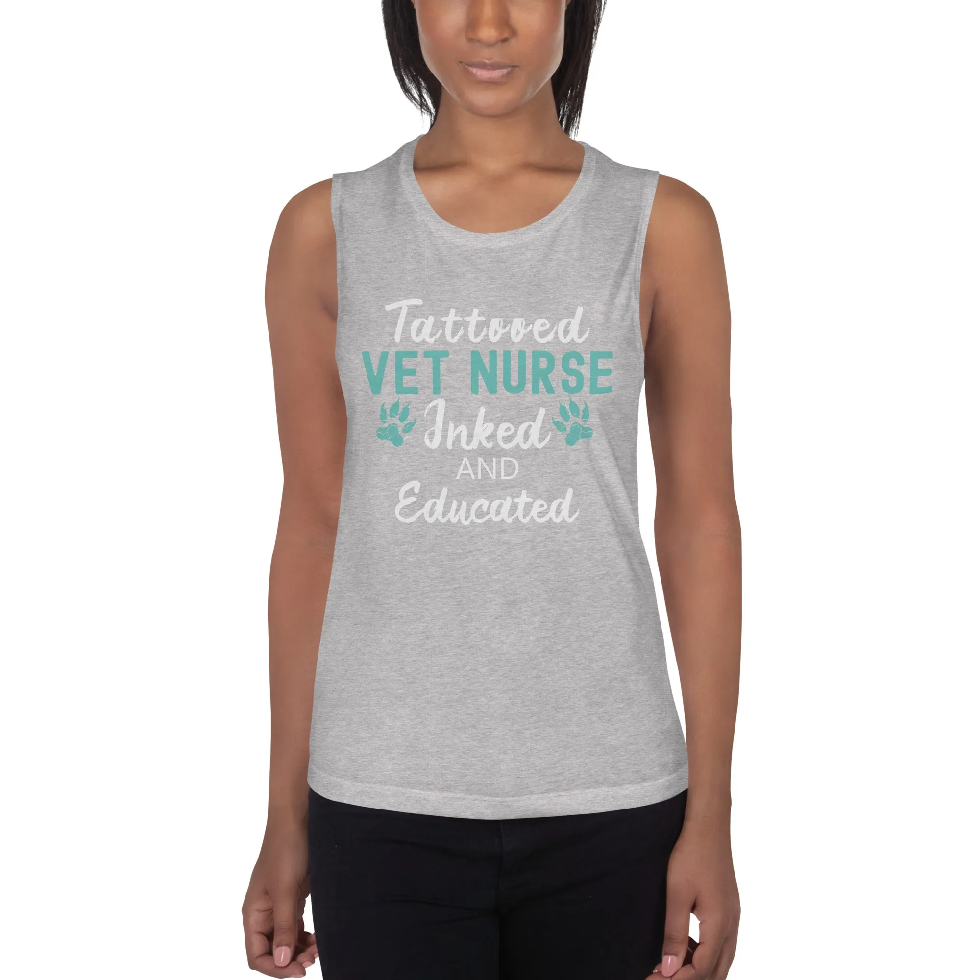 Vet Nurse- Inked and Educated Women's Tank Top