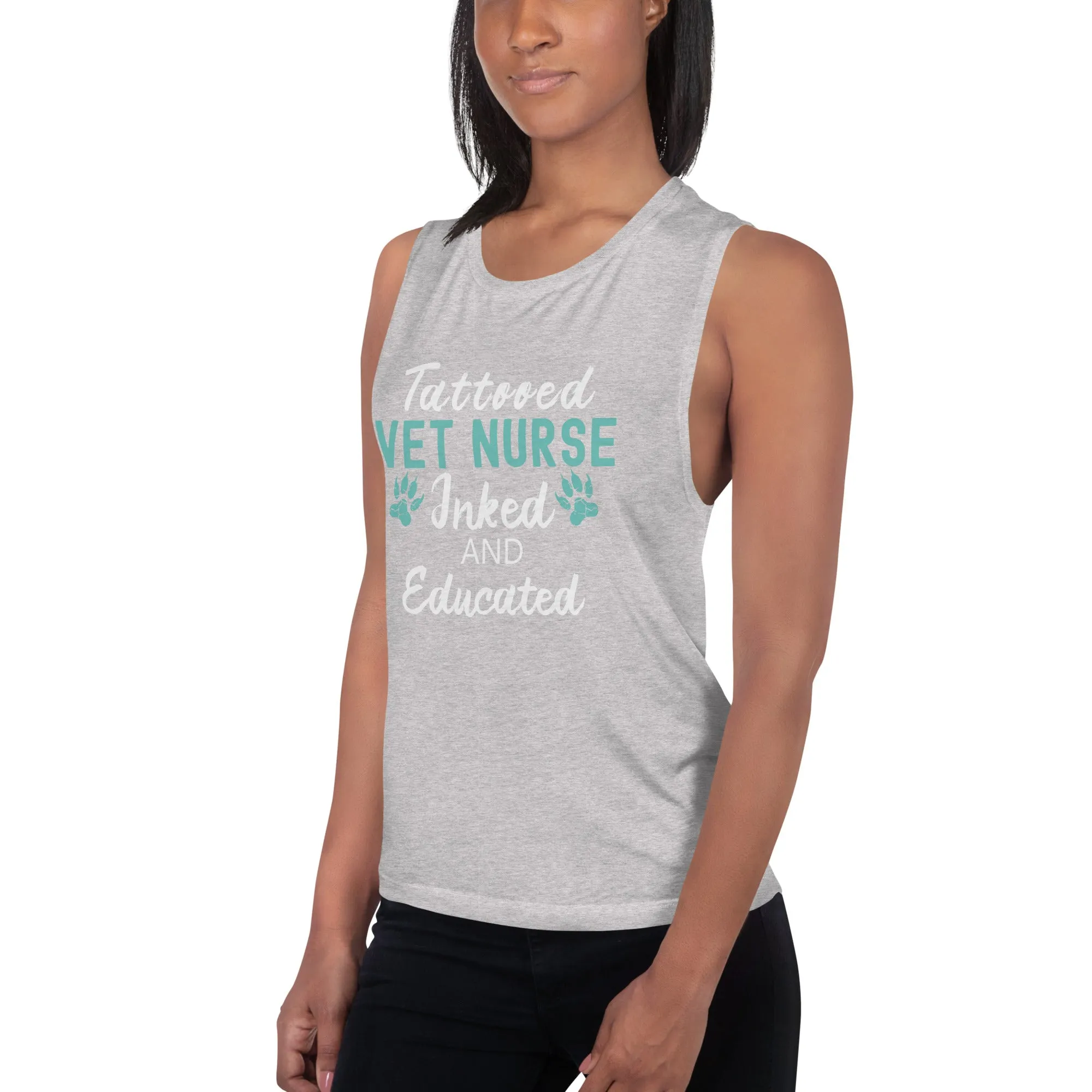 Vet Nurse- Inked and Educated Women's Tank Top