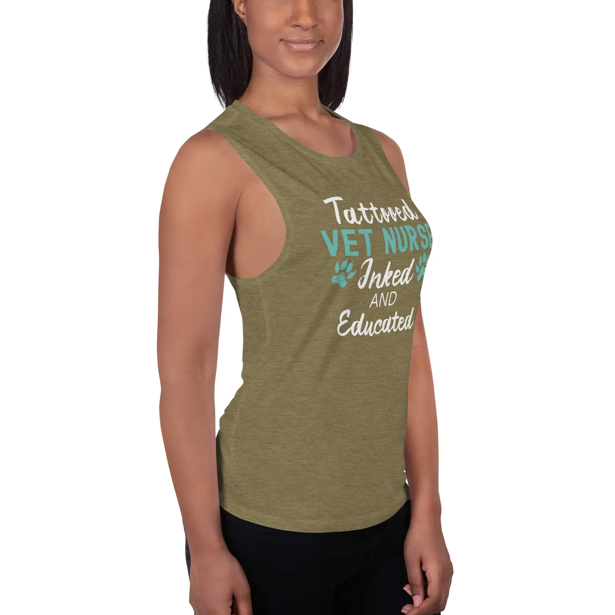 Vet Nurse- Inked and Educated Women's Tank Top