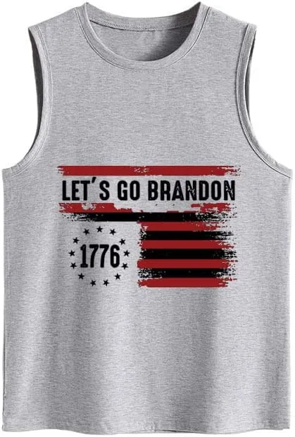 Women Let's Go Brandon Tank Tops Republican Gifts Tees Shirt