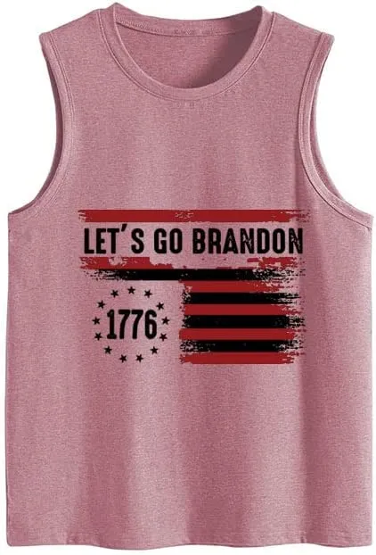 Women Let's Go Brandon Tank Tops Republican Gifts Tees Shirt